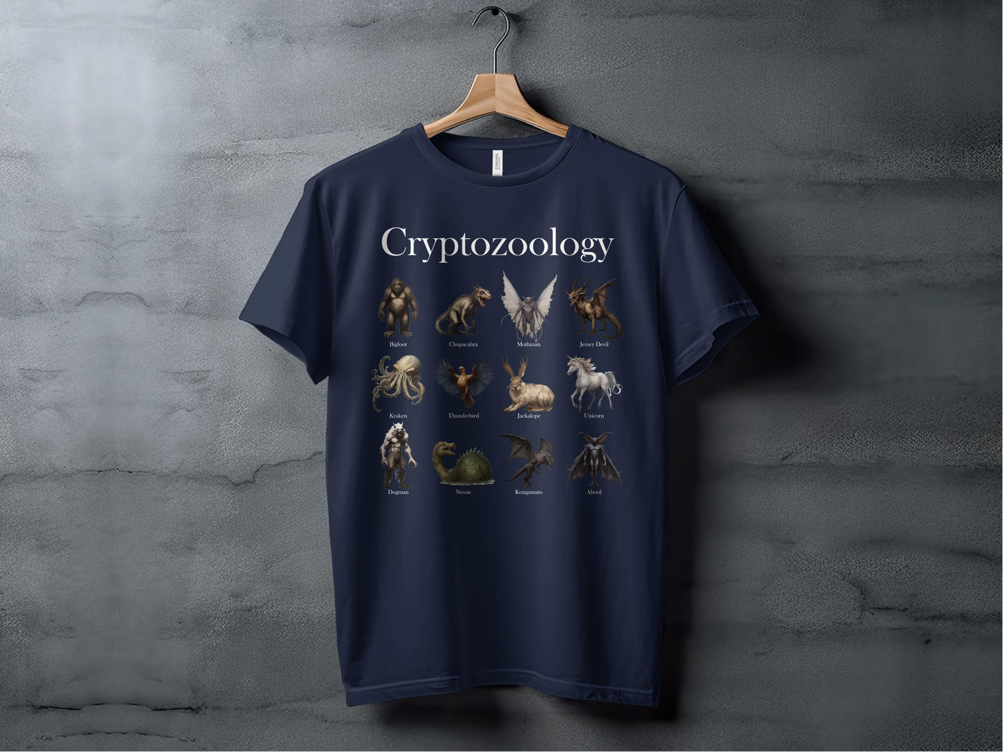 Cryptozoology Themed Shirt with Mythical Creatures product type