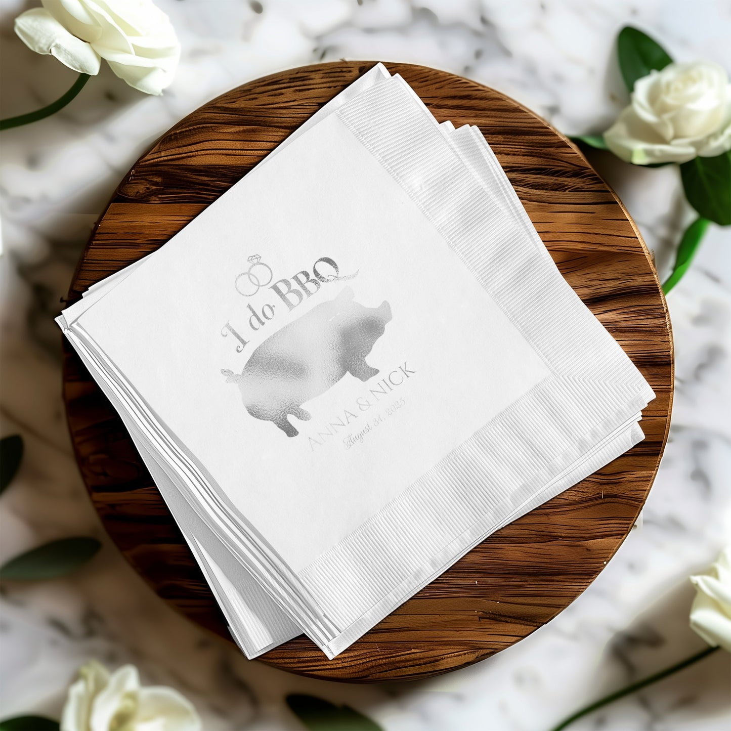 I do BBQ Personalized Wedding Napkins product