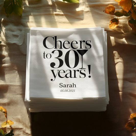 Cheers to 30 Years Customized Party Napkins product type
