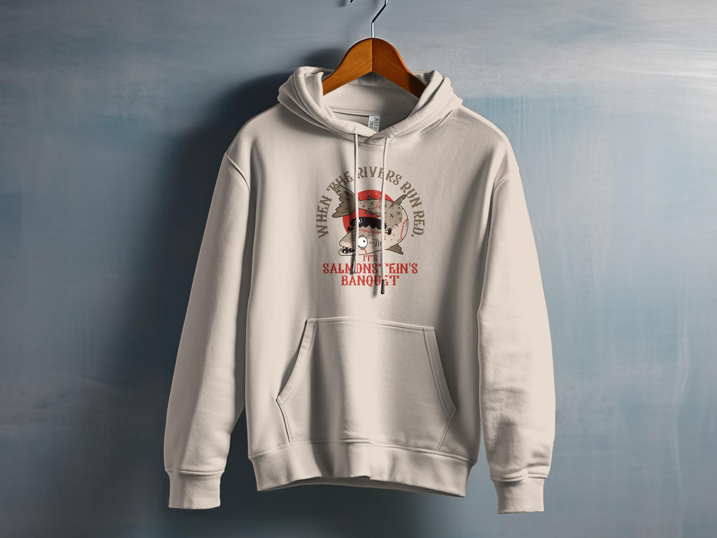 When The Rivers Run Red Salmon Stein Hoodie product type