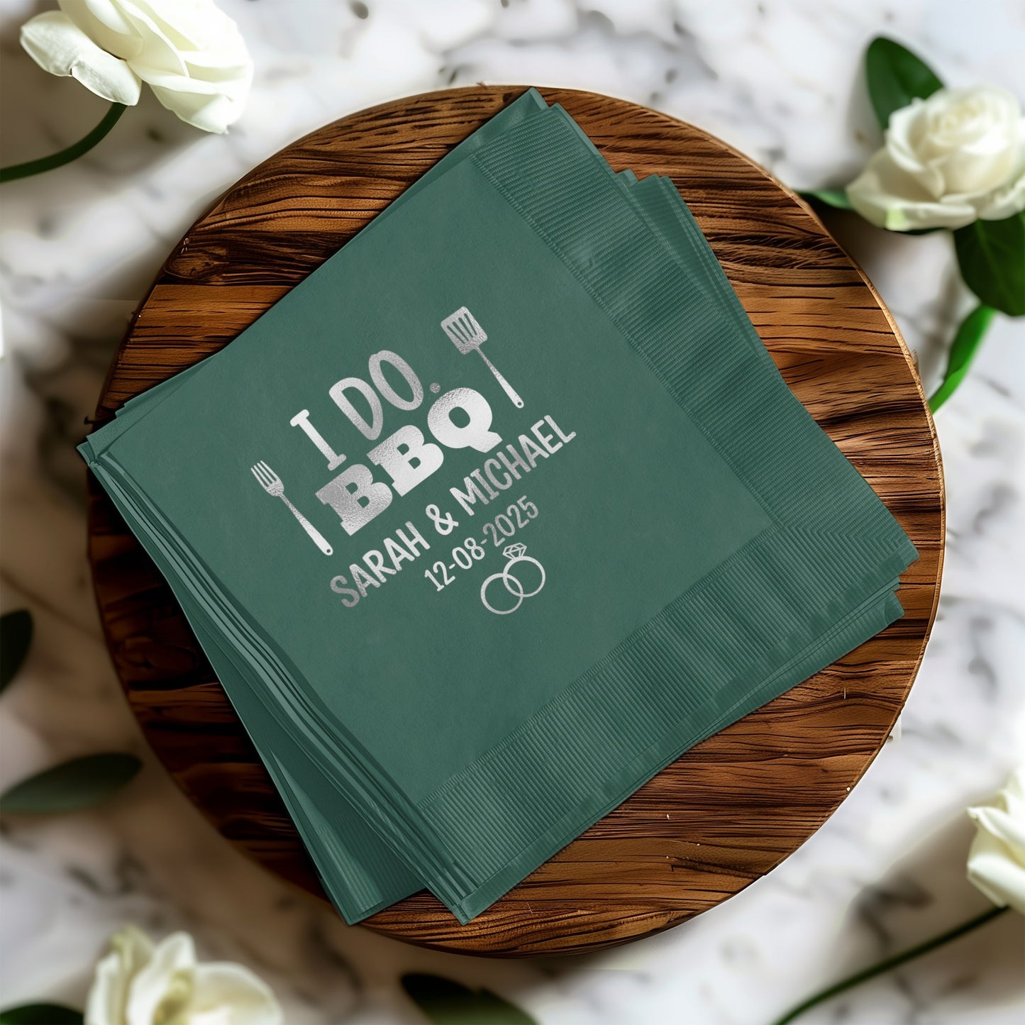 Personalized I Do BBQ Wedding Napkin product type