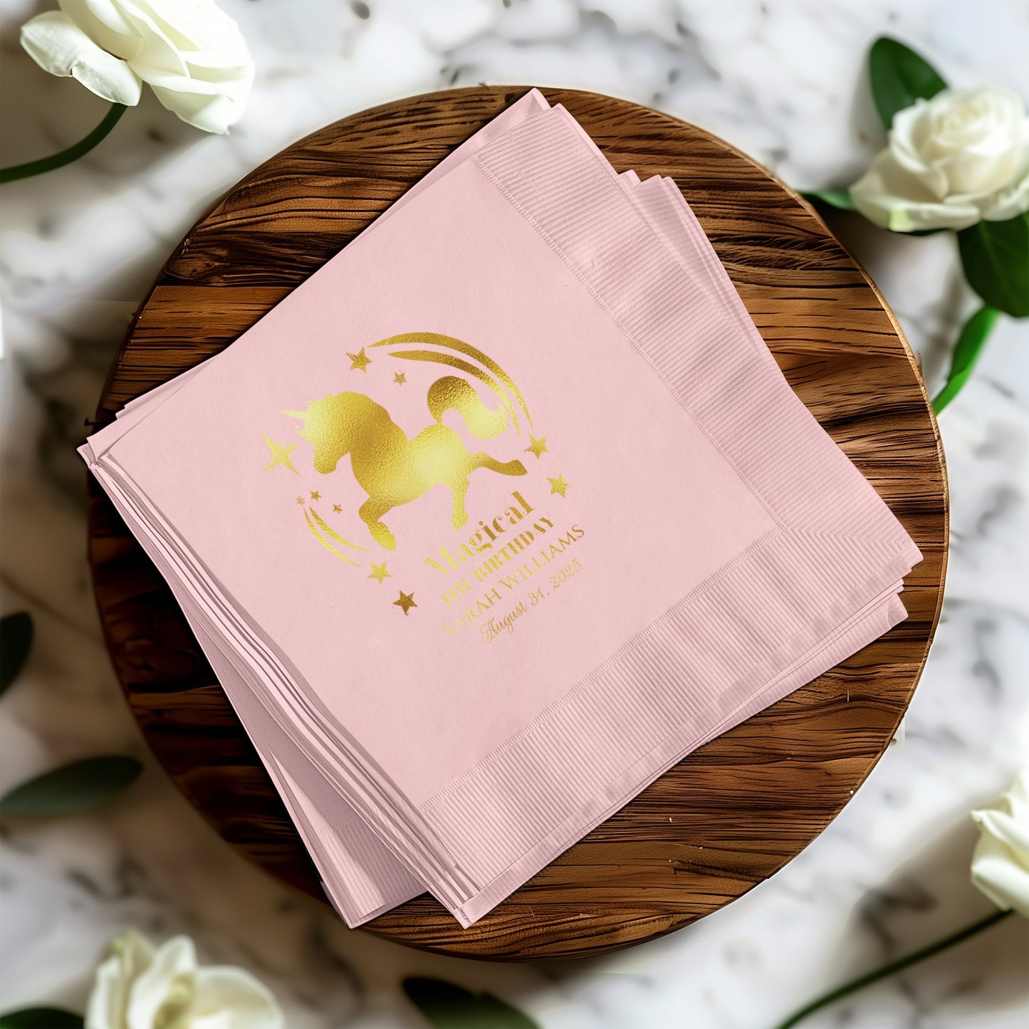 Magical Unicorn Personalized Napkins product type