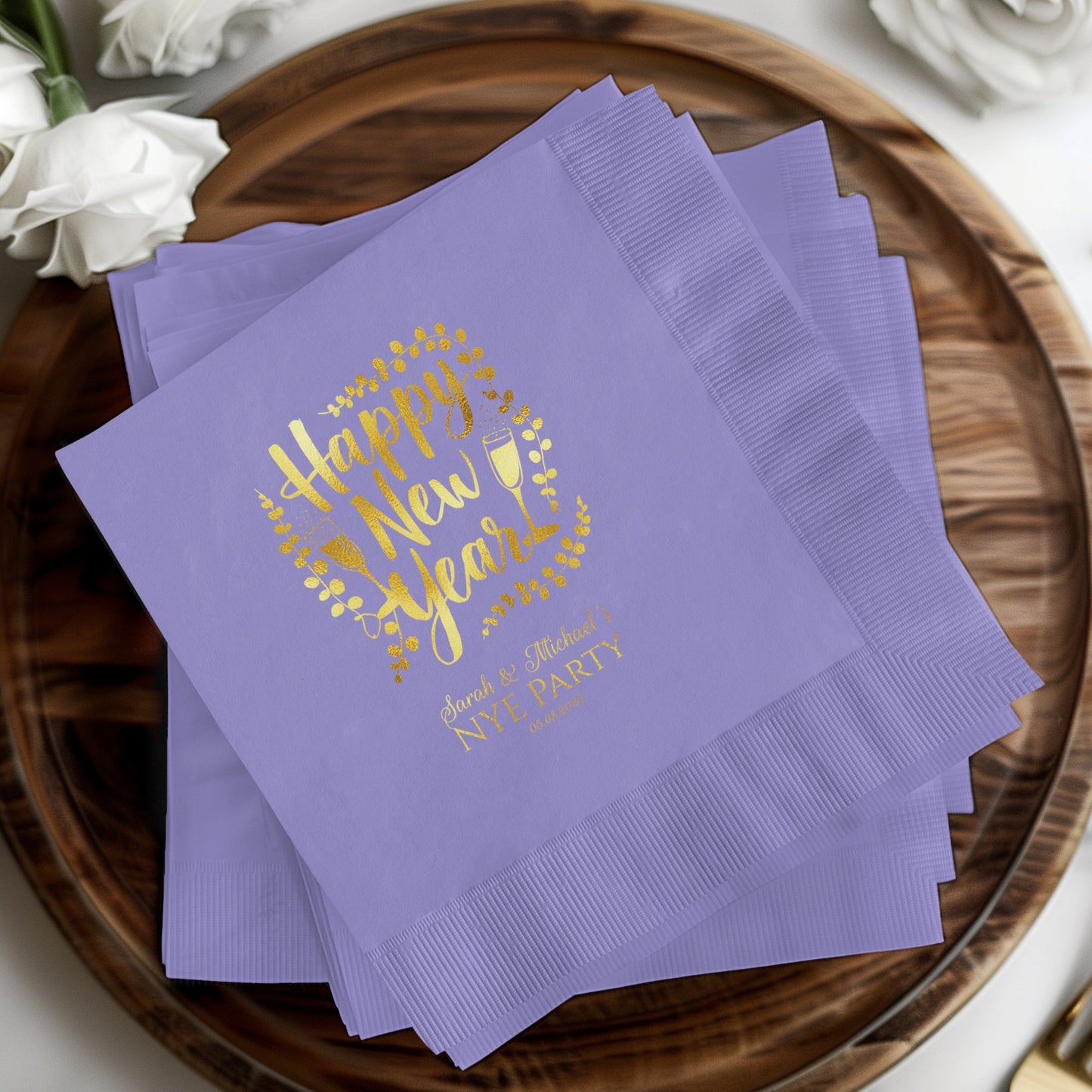 Happy New Year Custom Printed Party Napkin product type