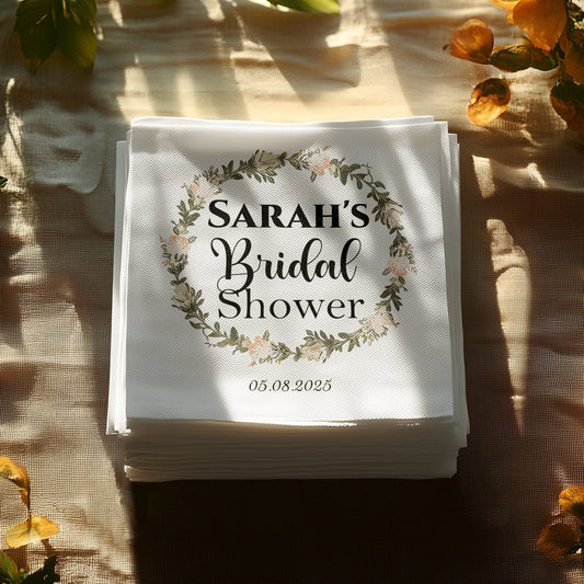 Sarah's Bridal Shower Customized Napkins product