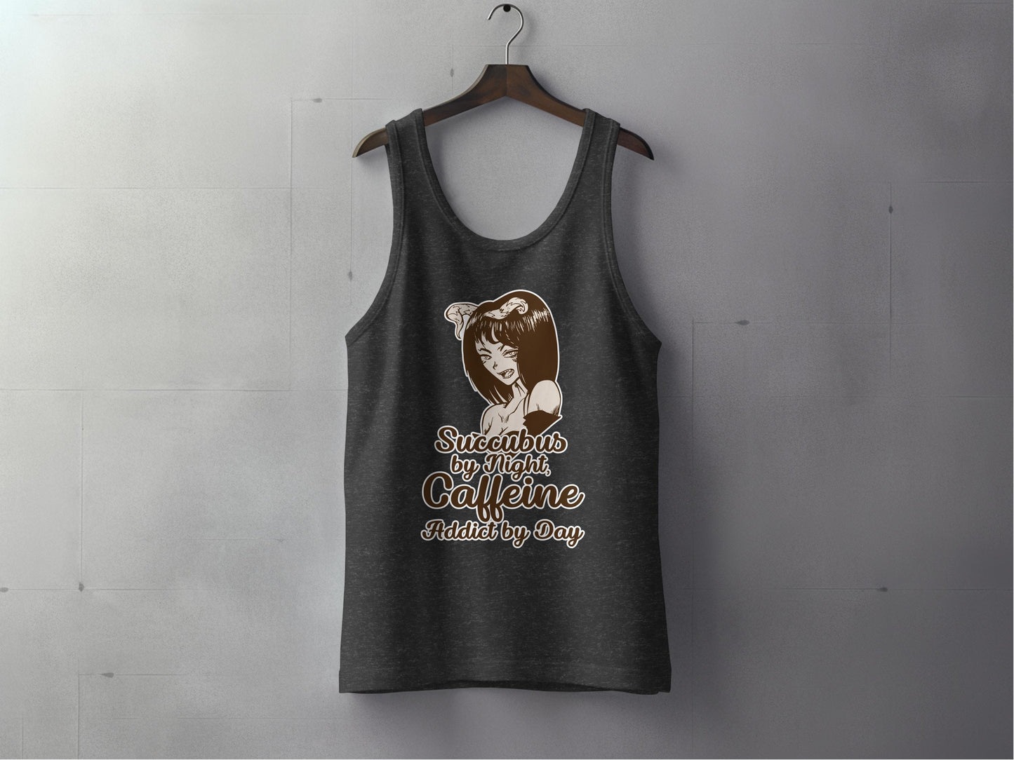 Succubus by Night Caffeine Addict by Day tank top product type
