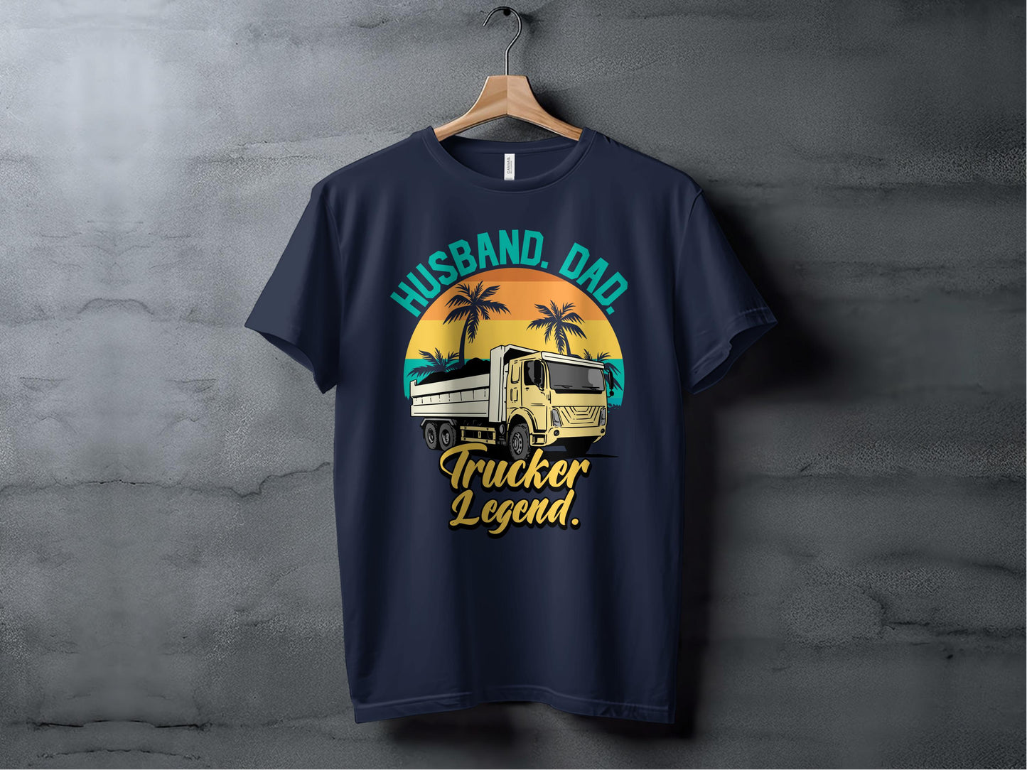 Husband Dad Trucker Legend graphic t-shirt product