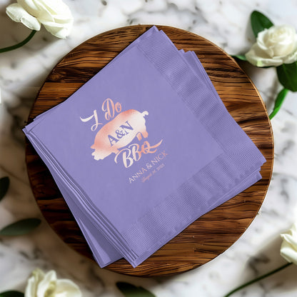 I Do BBQ Custom Wedding Napkin Party Accessory product
