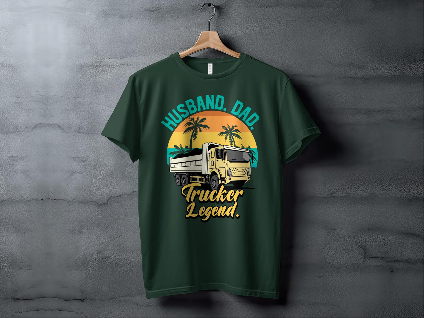 Husband Dad Trucker Legend Printed Graphic Shirt product