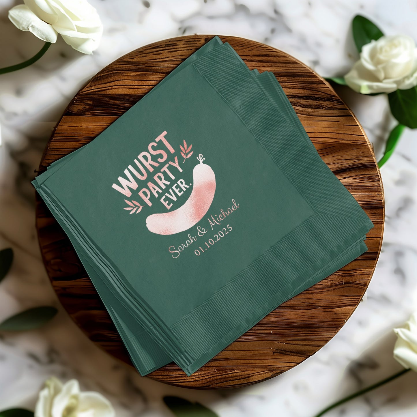 Wurst Party Ever Personalized Napkin product