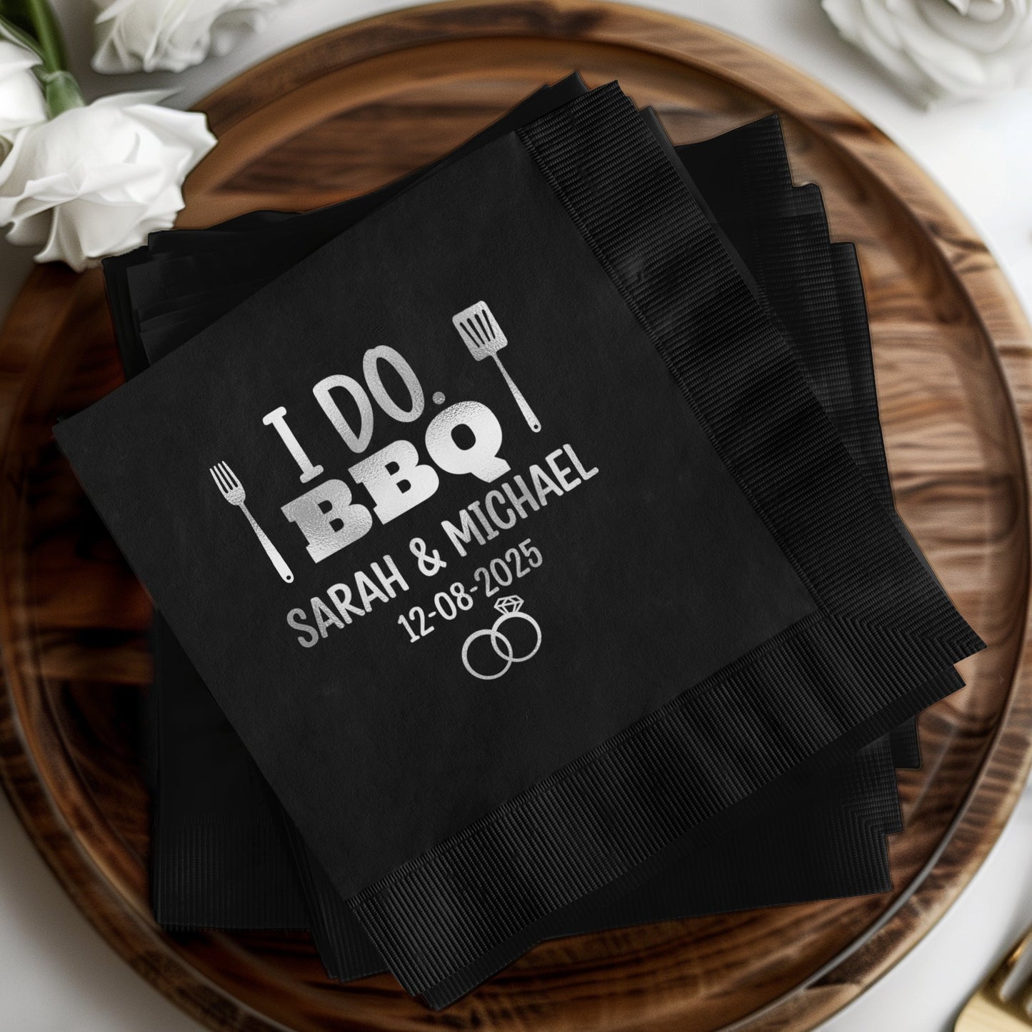 Personalized I Do BBQ Wedding Napkins product