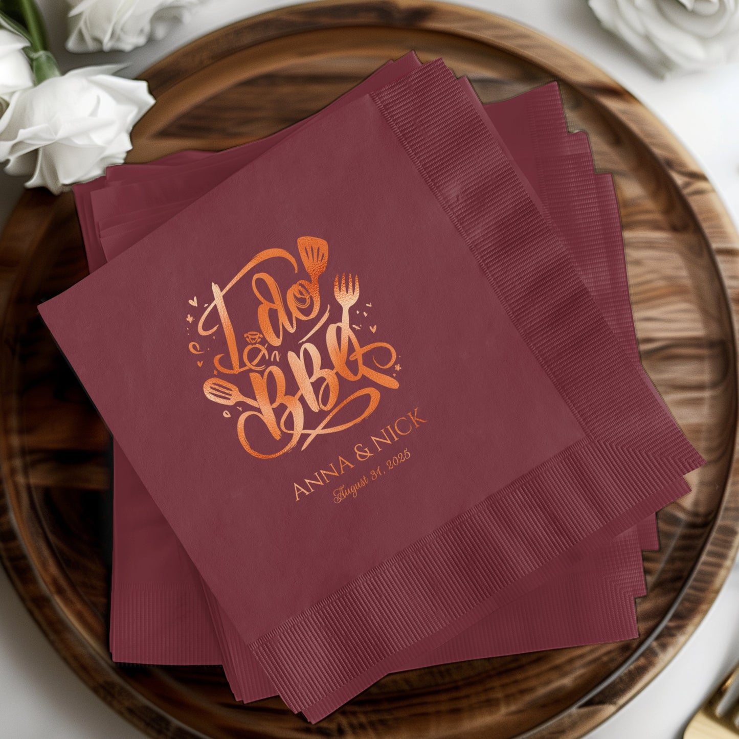 Elegant Customized Wedding Napkin Set Special Event product