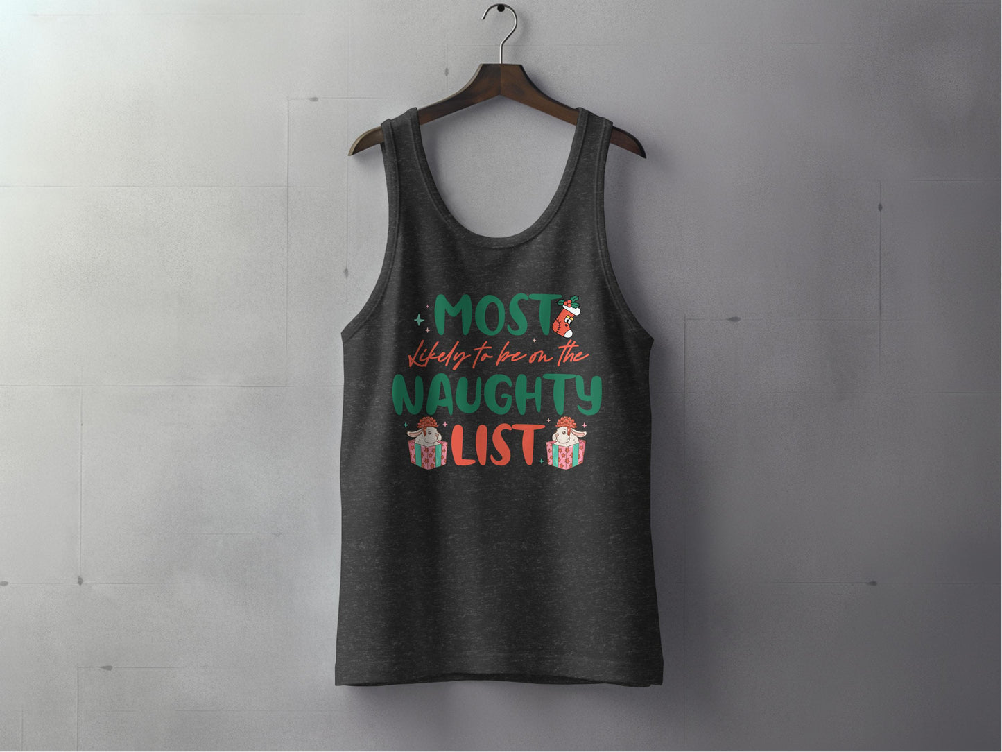 Most Likely to Be on the Naughty List Tank Top Product Type