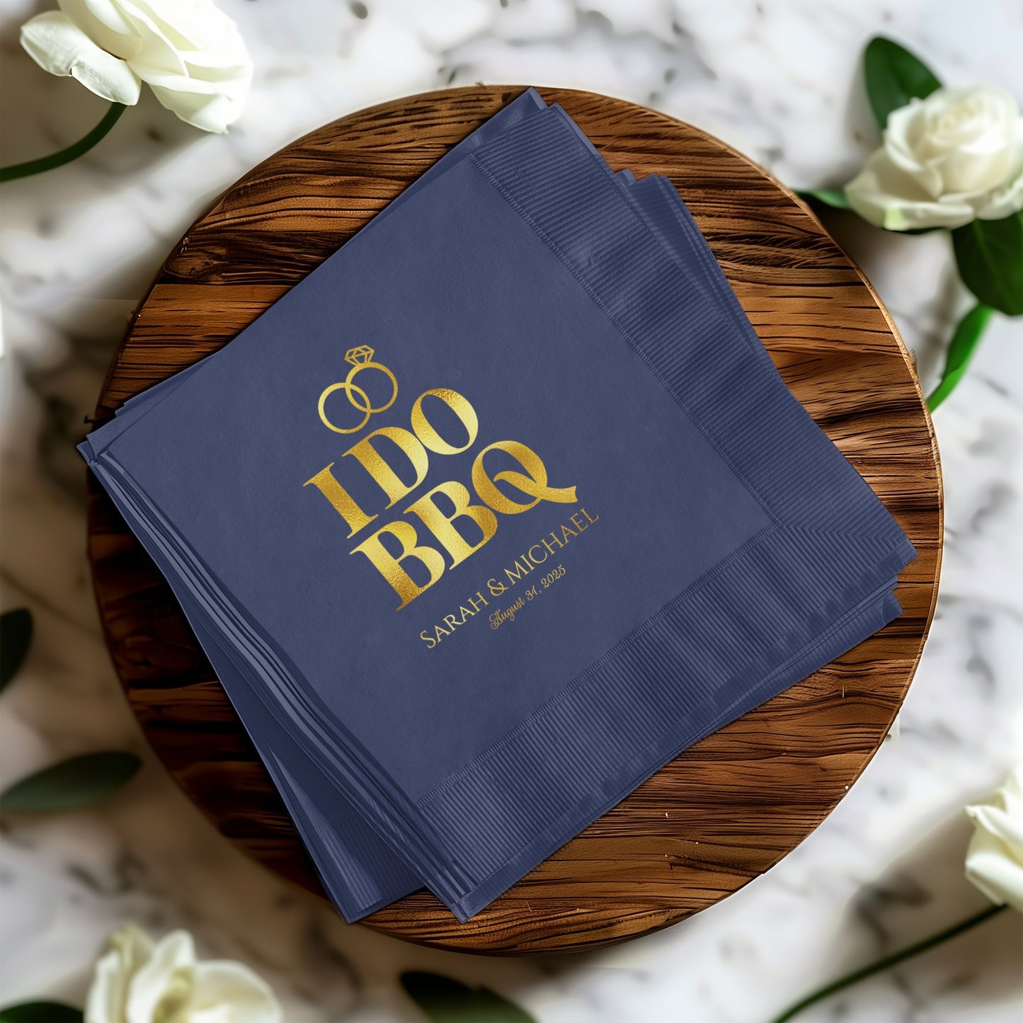 Personalized I Do BBQ Wedding Napkins product