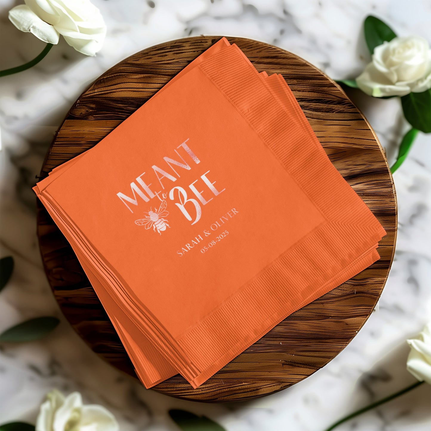 Meant to Bee Personalized Napkins Wedding Party product type
