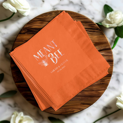 Meant to Bee Personalized Napkins Wedding Party product type