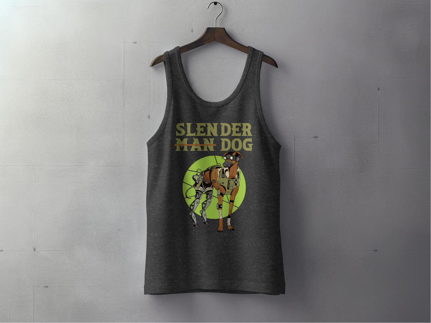 Slender Man Dog Graphic Printed Sleeveless Shirt product