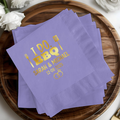 I Do BBQ Personalized Wedding Napkins product