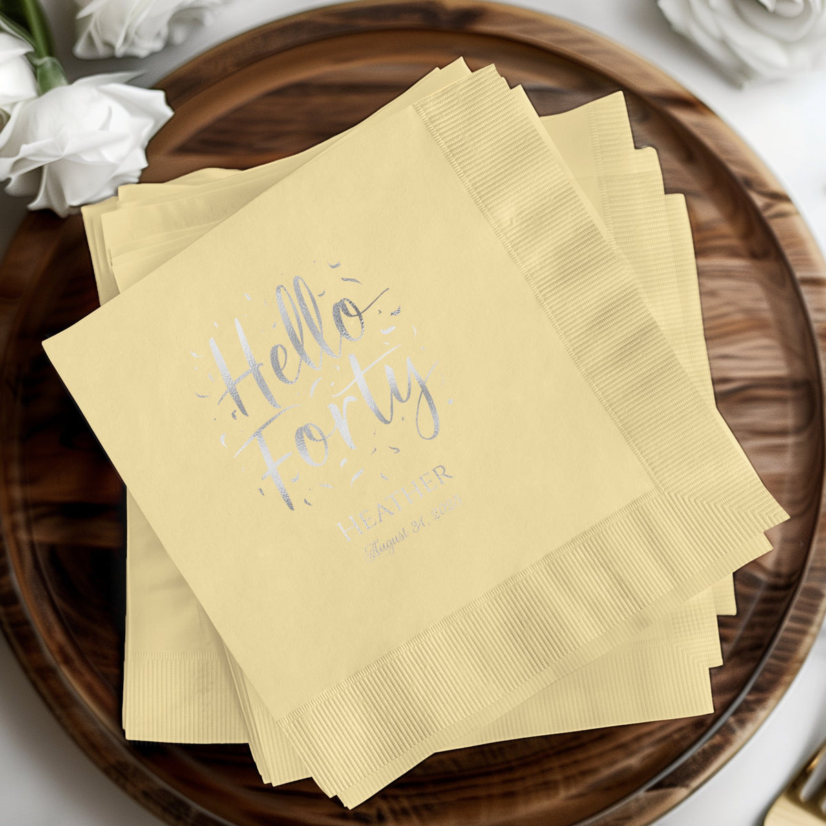 Hello Forty Luxury Printed Celebration Napkins product