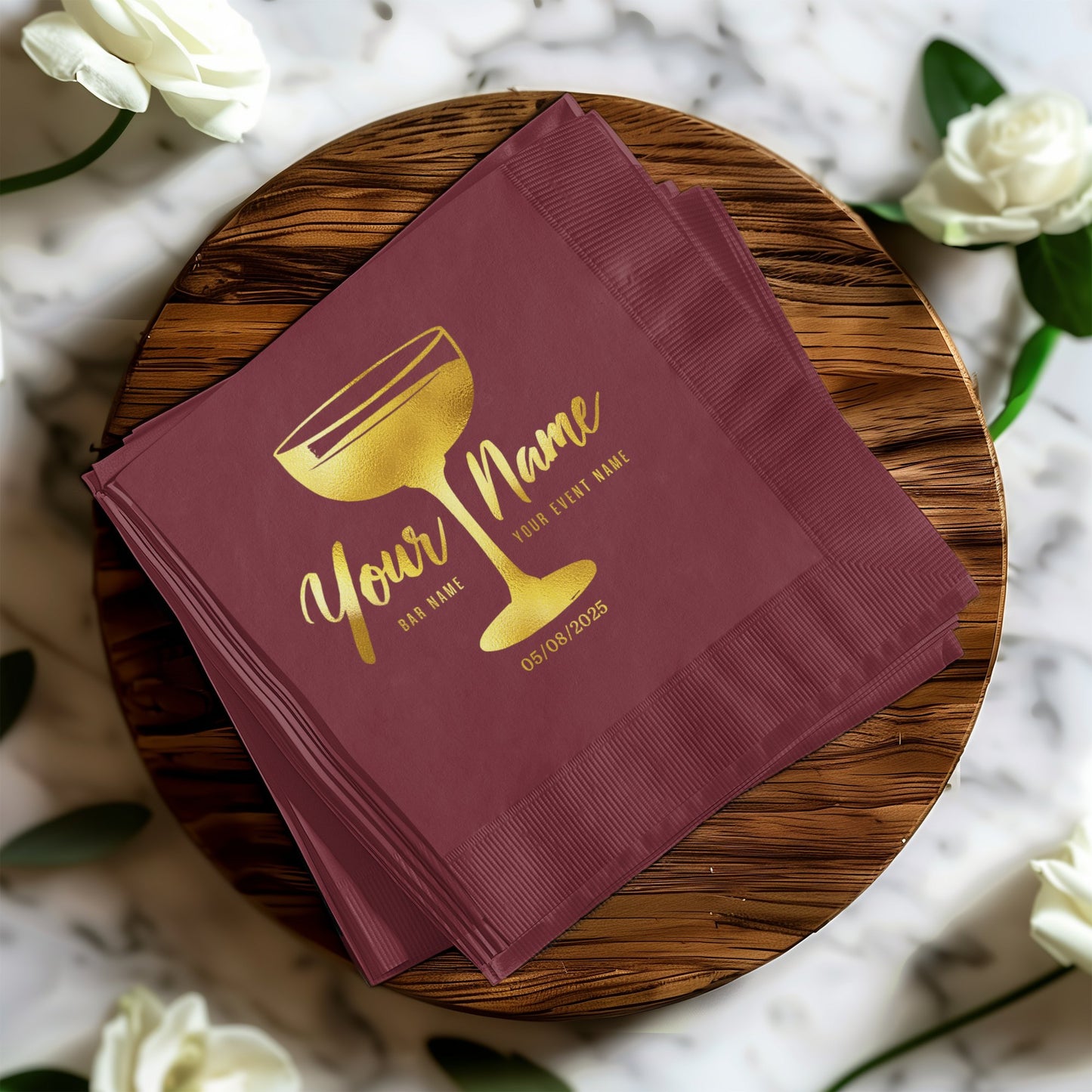 Personalized Wedding Custom Name Date Napkin product
