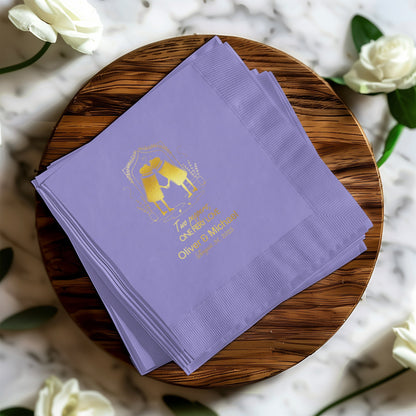 Personalized Wedding Initials and Date Napkins product