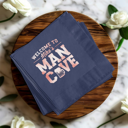 Welcome to Mike's Man Cave Beverage Napkin product type