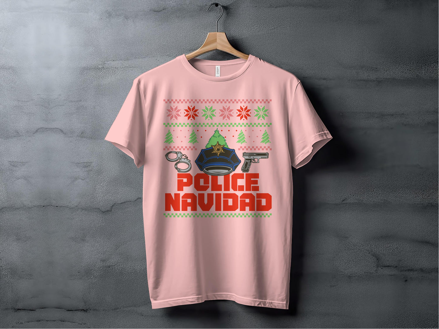 Police Navidad Christmas Themed T-Shirt product type