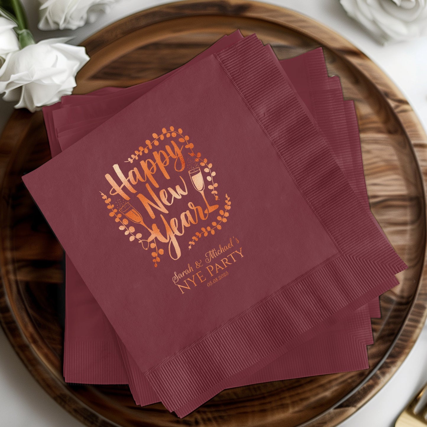 Happy New Year Custom Printed NYE Party Napkins product