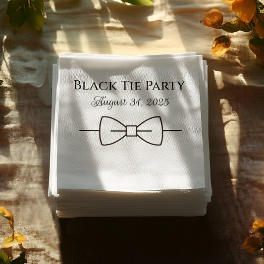 Black Tie Party August 31 2025 decorative napkin product