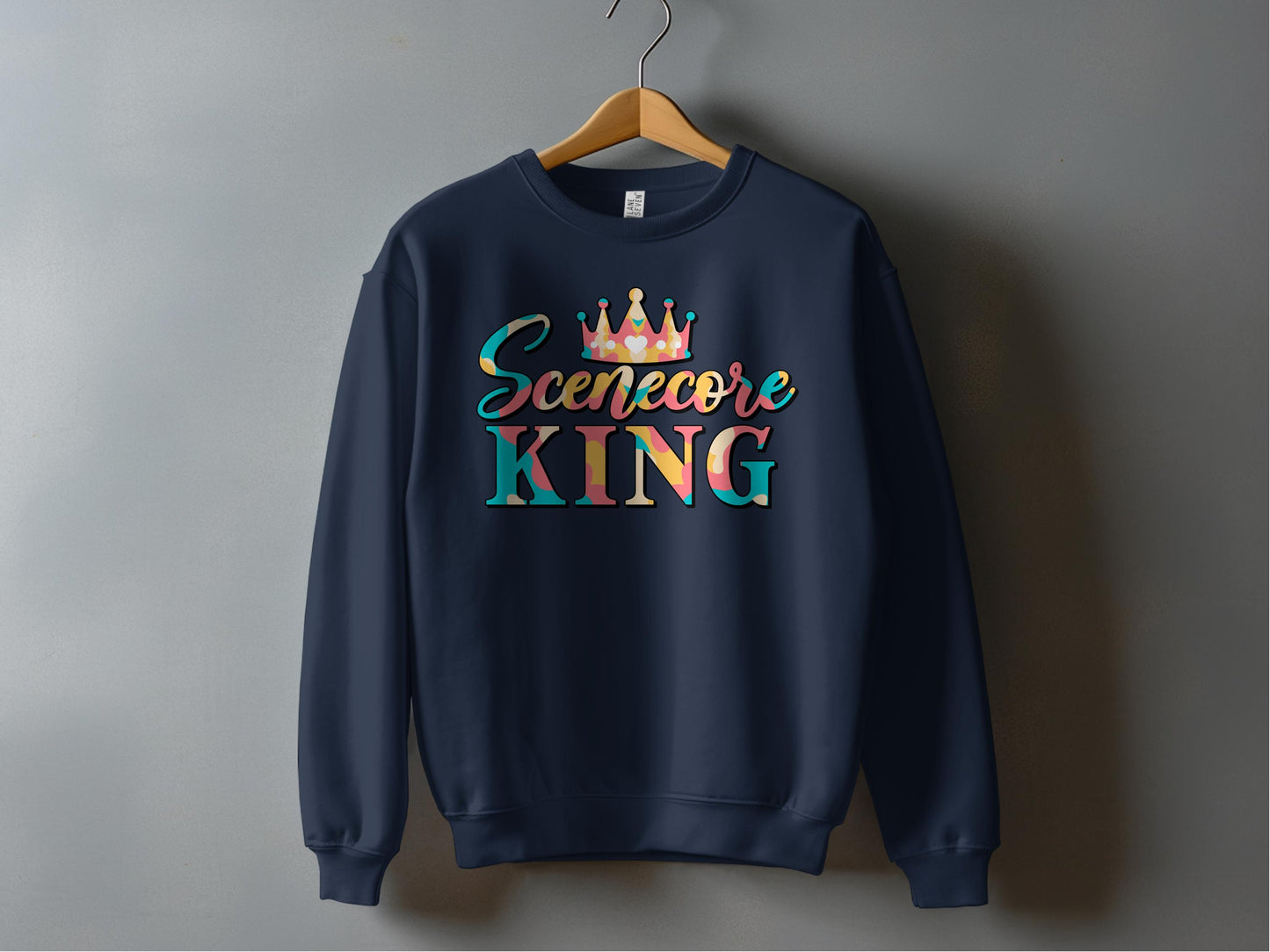 Scenecore King Crown Design Graphic Sweatshirt product