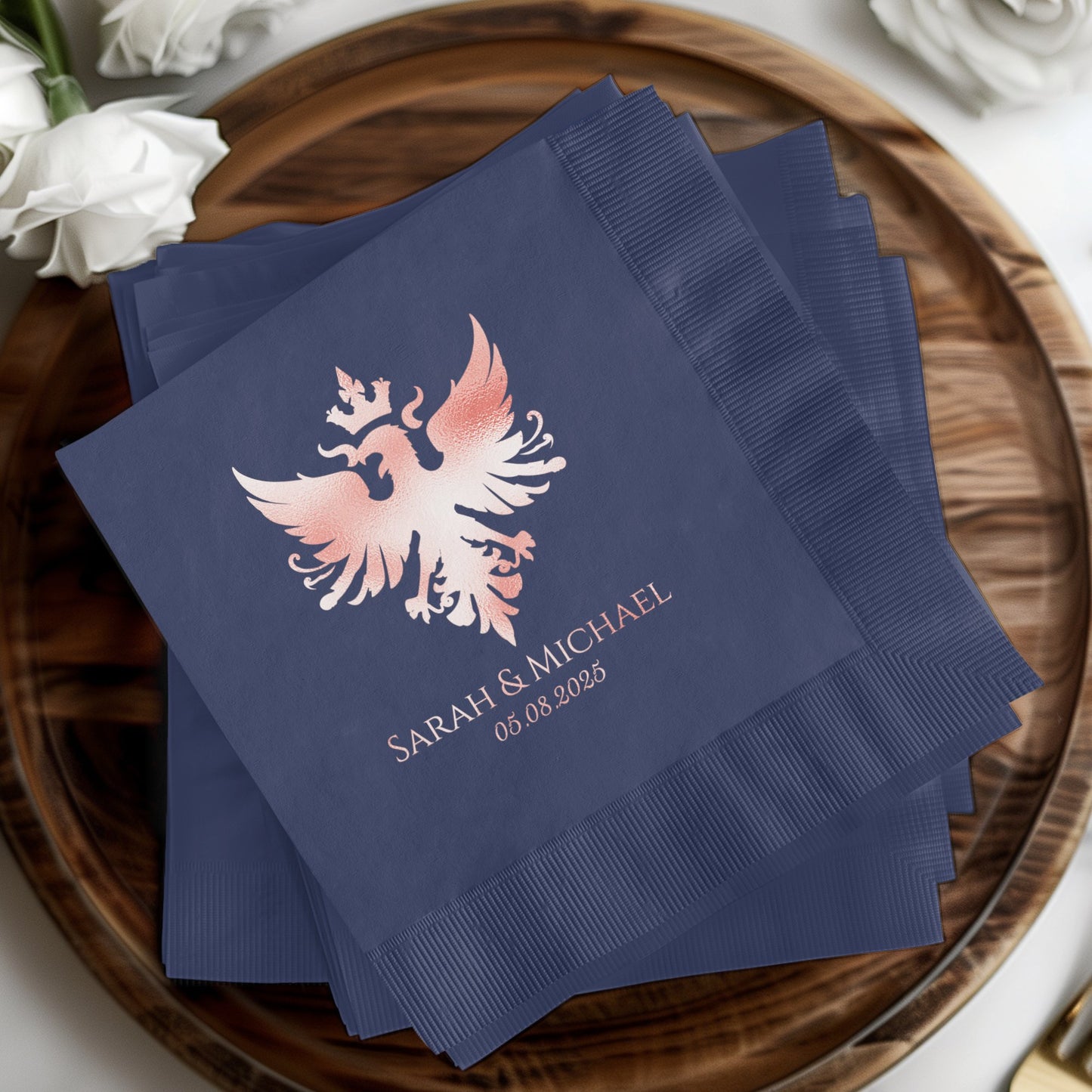 Elegant Custom Printed Napkins for Wedding product
