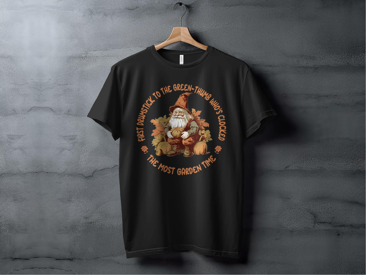Gnome Garden Time Graphic Black Short Sleeve Tee product type