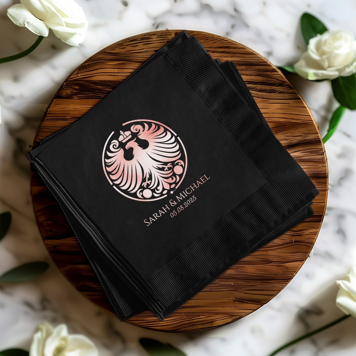 Personalized Wedding Date and Names Napkins product
