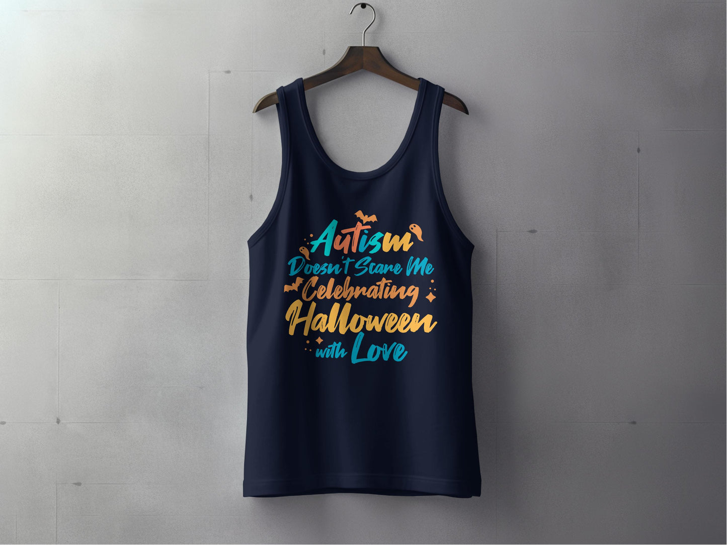 Autism Doesn't Scare Me Halloween Tank Top product type
