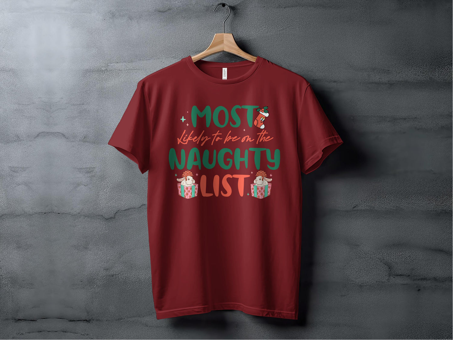 Most Likely To Be On The Naughty List T-shirt product