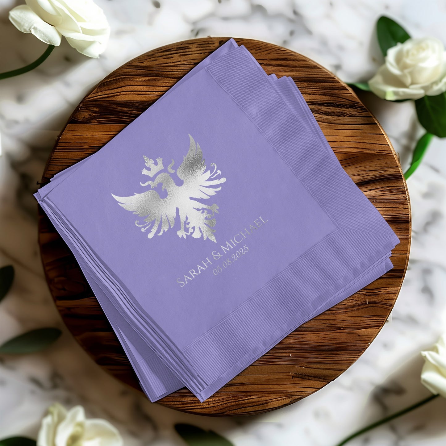 Elegant Personalized Wedding Party Napkins product type