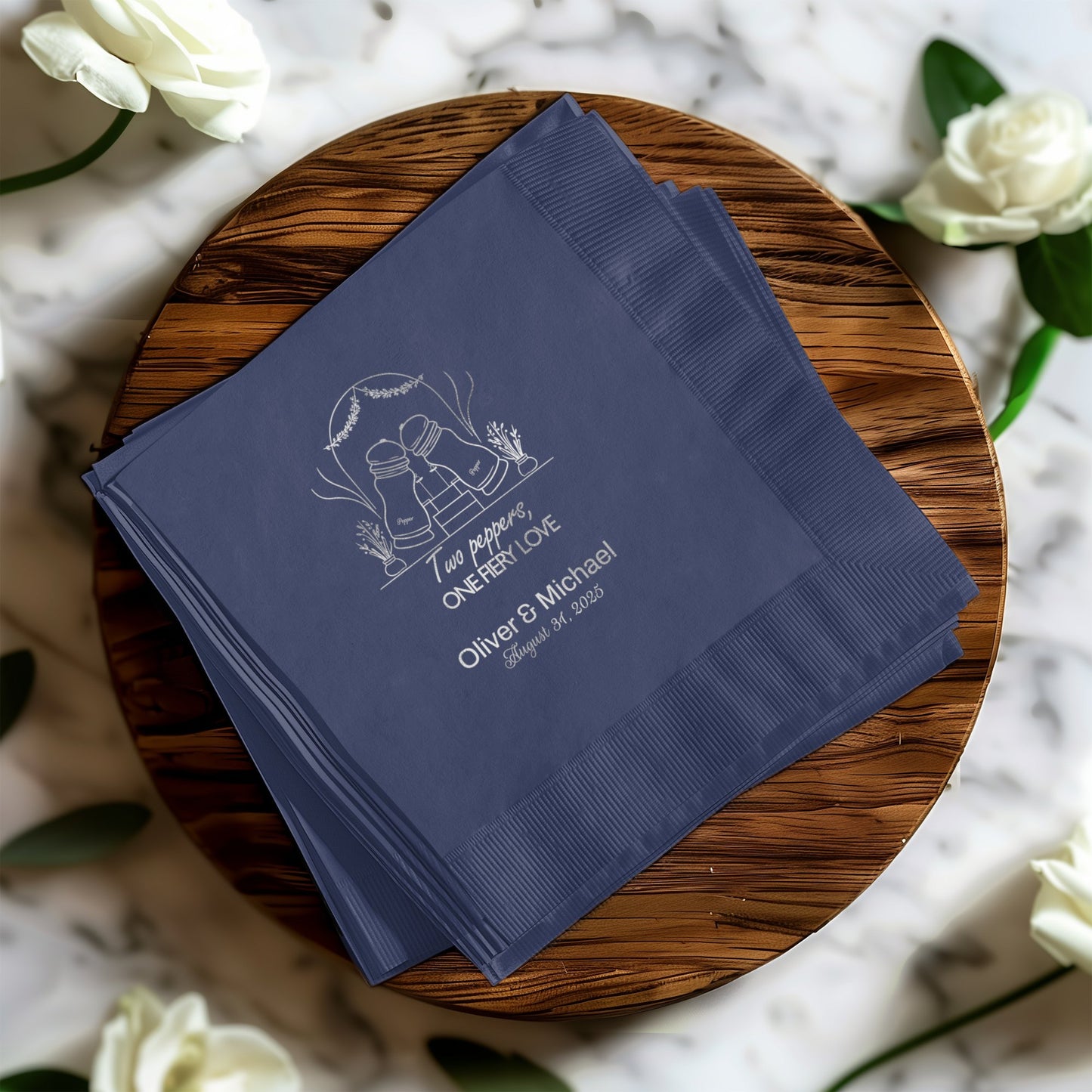 Two Peppers One In Their Love Personalized Napkins product