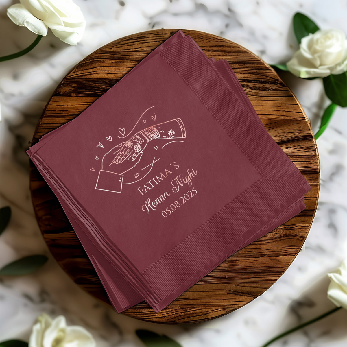Custom Personalized Wedding Napkins product