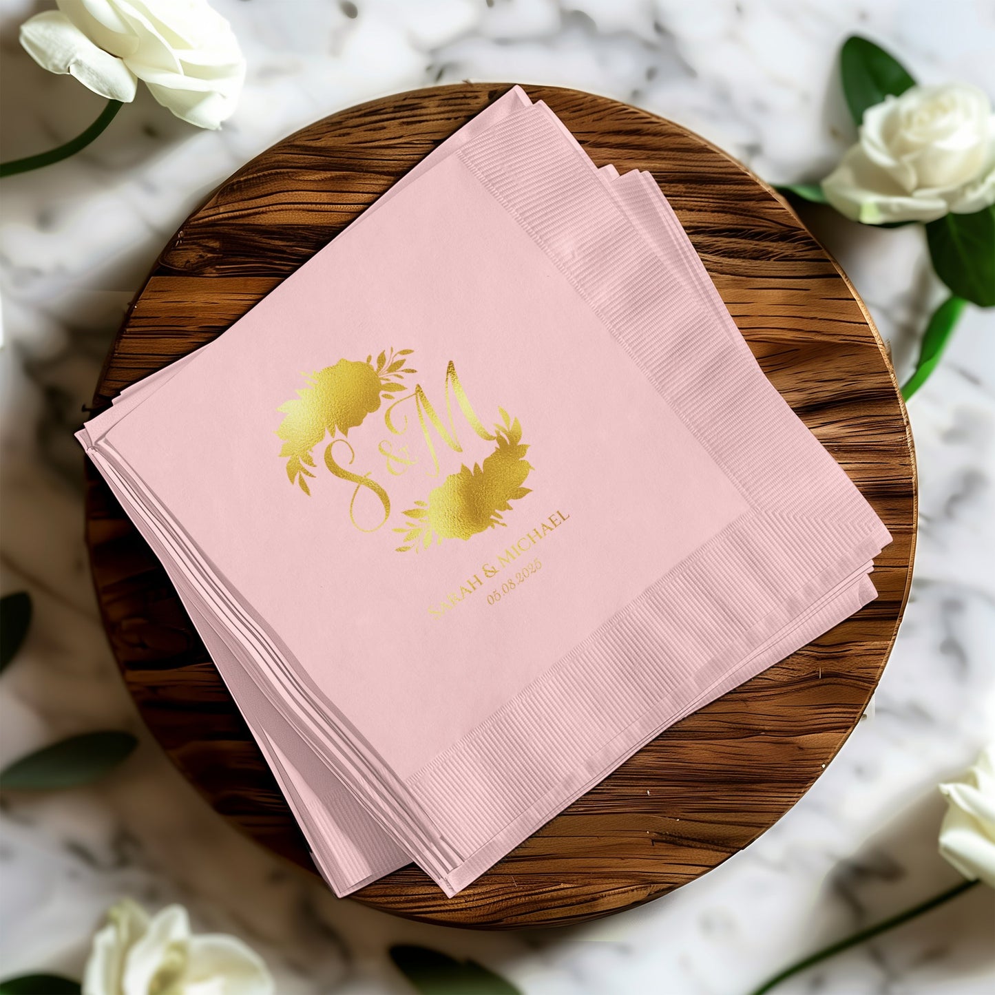 Elegant Personalized Wedding Initials Napkin product