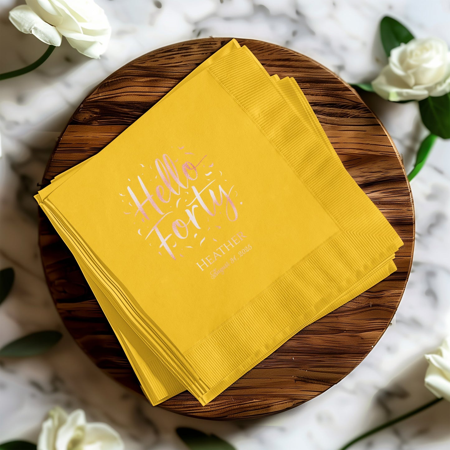 Hello Forty Personalized Birthday Napkins product type