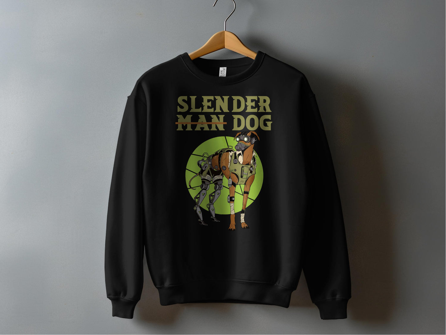 Slender Man Dog Graphic Sweatshirt Apparel Product