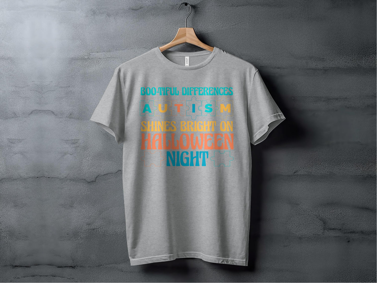 Autism Shines Bright on Halloween Night T-Shirt product