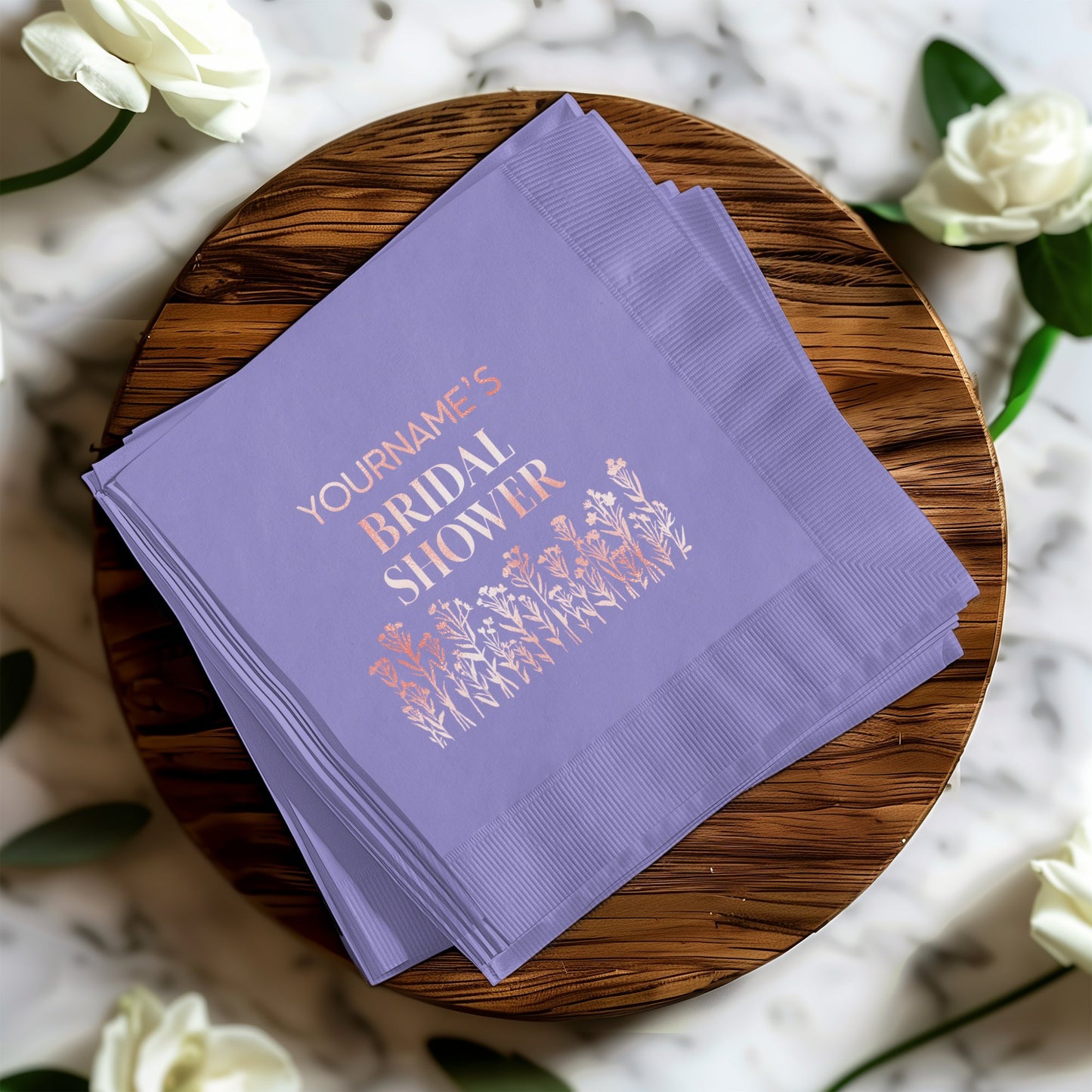 Elegant Custom Bridal Shower Napkin product