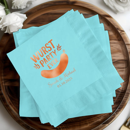 Wurst Party Ever Personalized Napkins product type