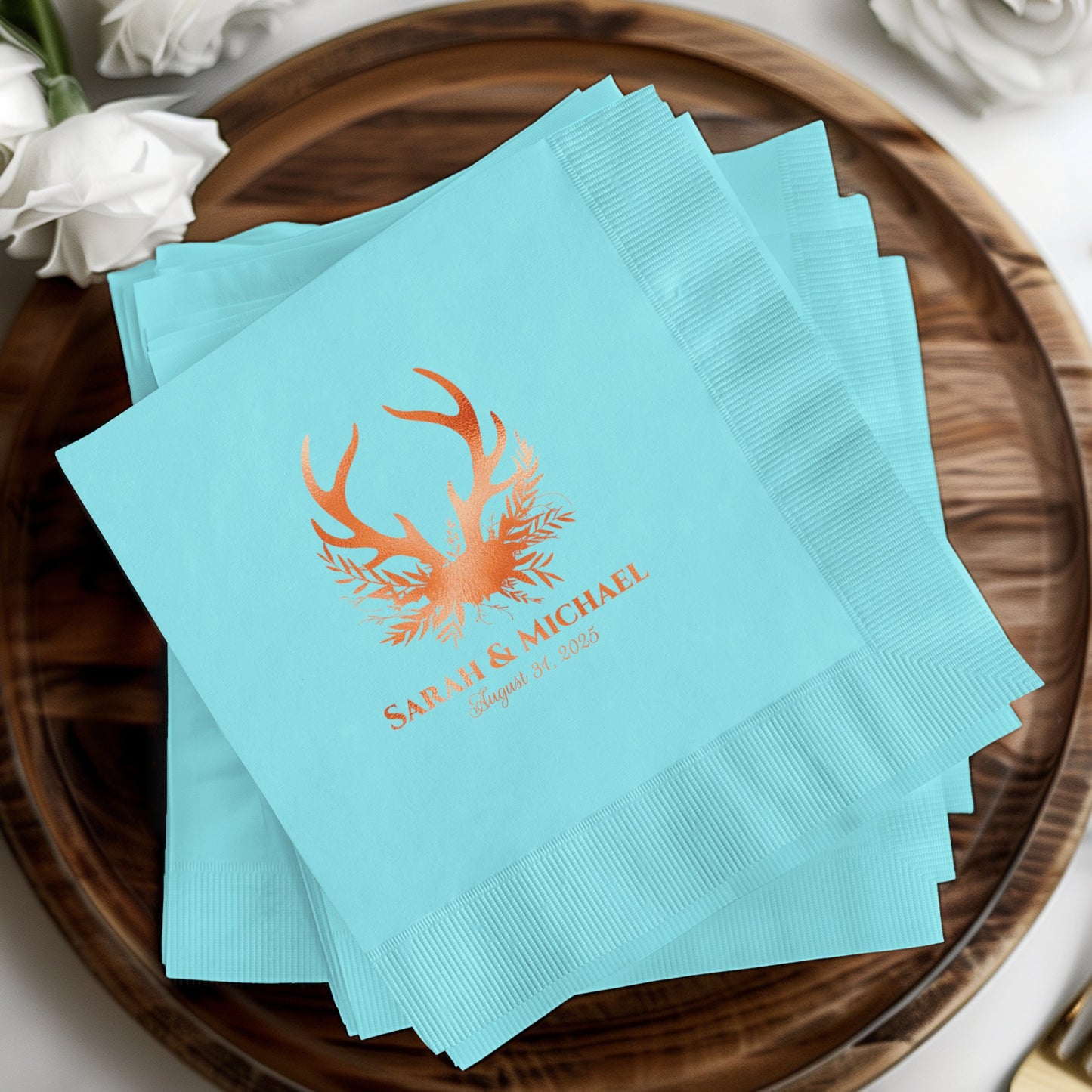 Personalized Wedding Date Keepsake Napkin product
