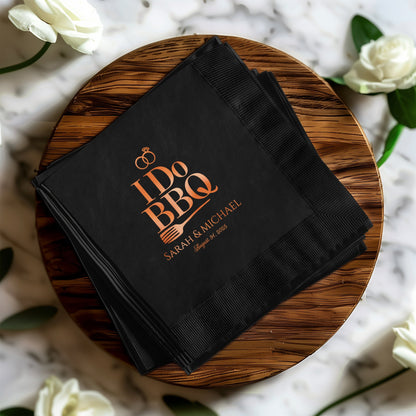 Elegant Personalized I Do BBQ Wedding Napkins product
