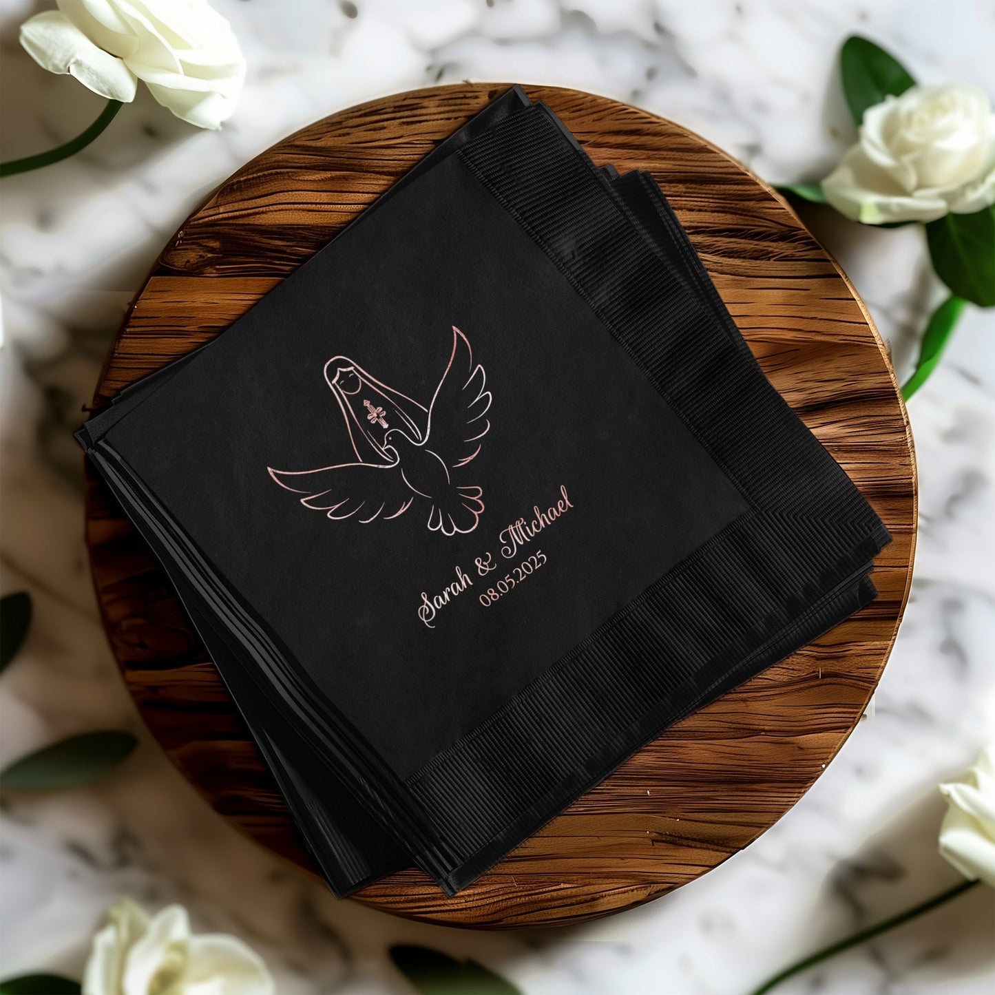 Personalized Wedding Date Printed Napkin product