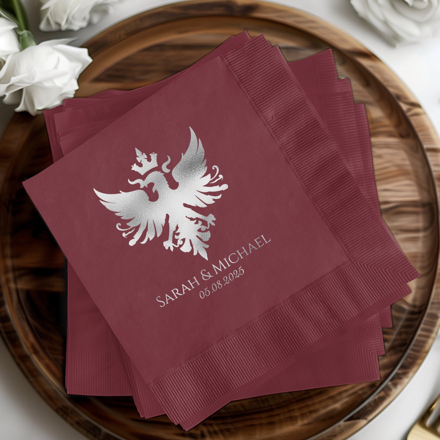 Personalized Red Napkins with Custom Design product