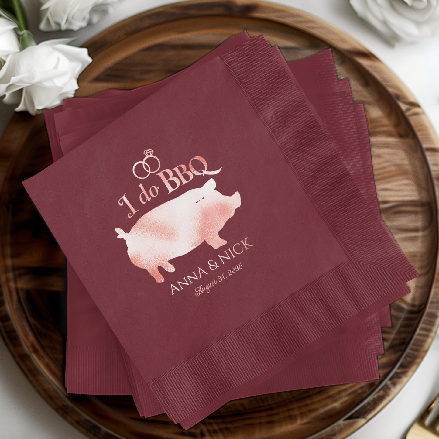 I do BBQ Custom Wedding Napkins Party Favors product type