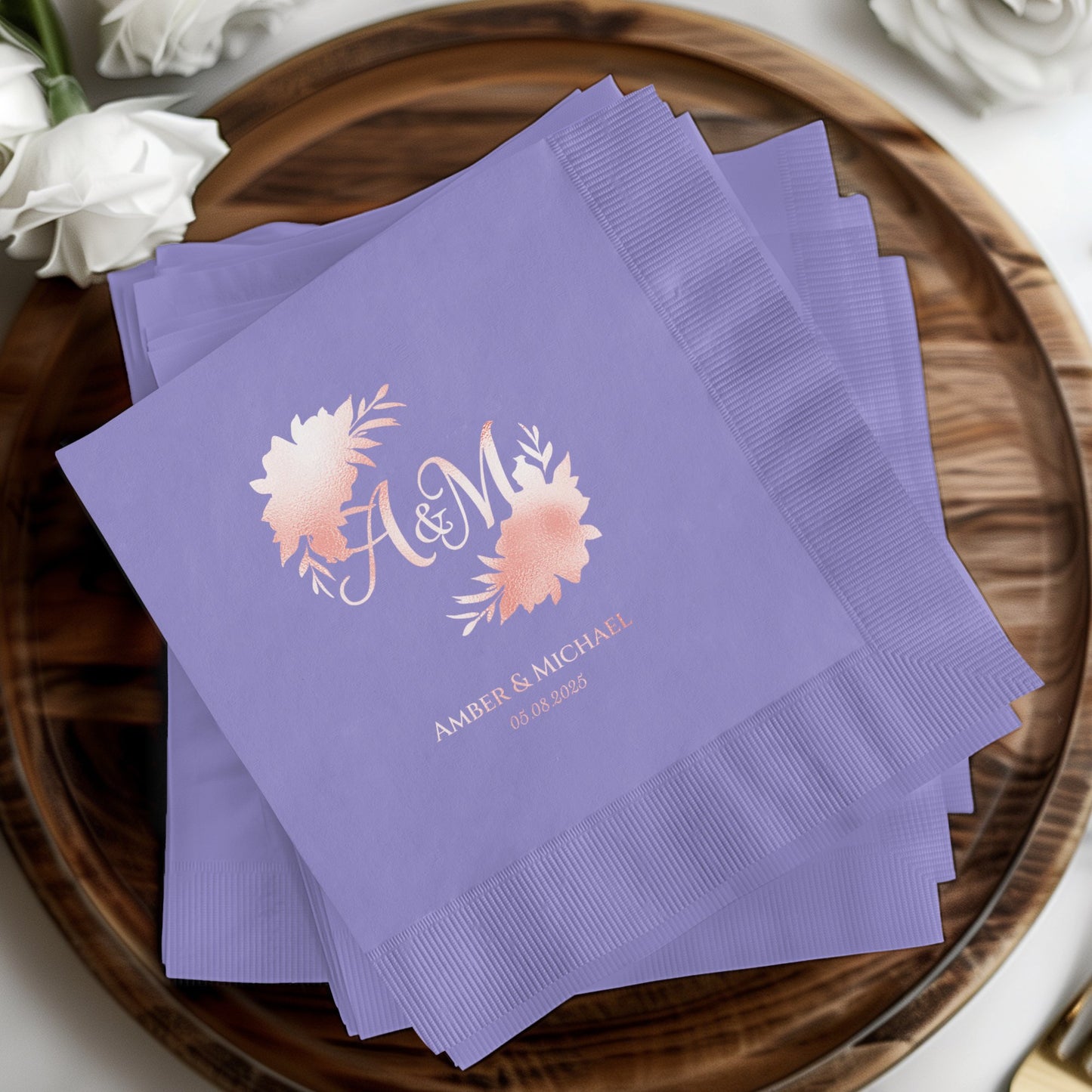 Personalized Floral Monogram Elegant Wedding Product