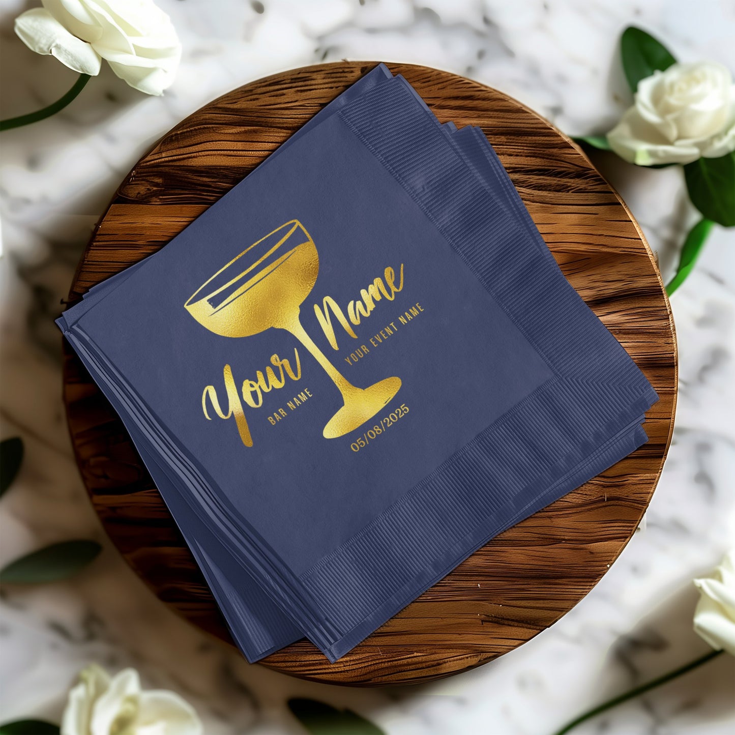 Personalized Printed Event Cocktail Napkin product